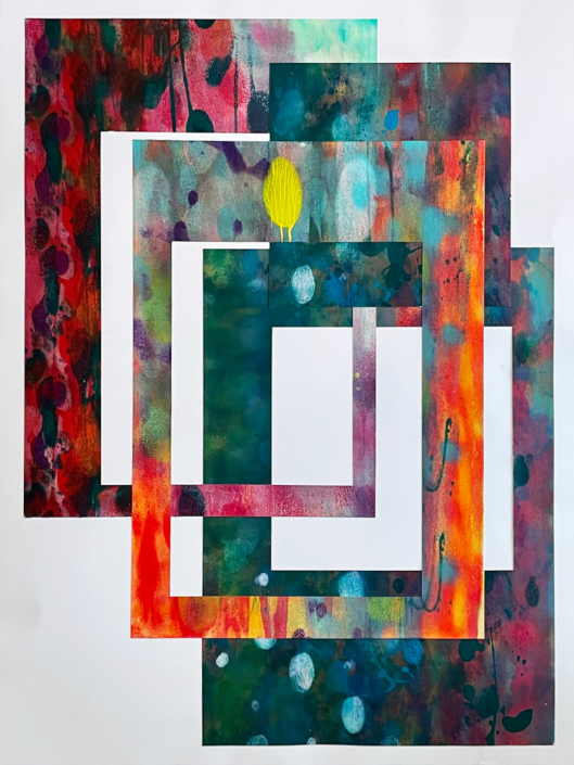 „Ausschnitte“ 2019 | Größe: 50 x 65 cm | Technik: Acryl auf Papier „Ausschnitte“ 2019 | Größe: 50 x 65 cm | Technik: Acryl auf Papier