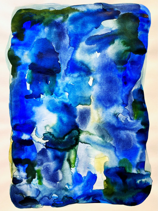 „blue“ 2021 | Größe: 36 x 48 cm | Technik: Acryl auf Papier „blue“ 2021 | Größe: 36 x 48 cm | Technik: Acryl auf Papier